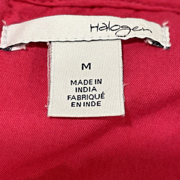 Halogen Dress Size M Short Sleeve Pink Eyelet Lace Casual Preppy Classic Sheath - Picture 5 of 10